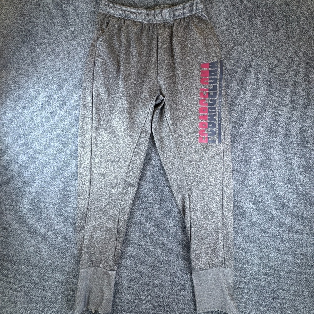 FC Barcelona Sweatpants Mens Large Heather Gray Casual Performance Tapered Leg
